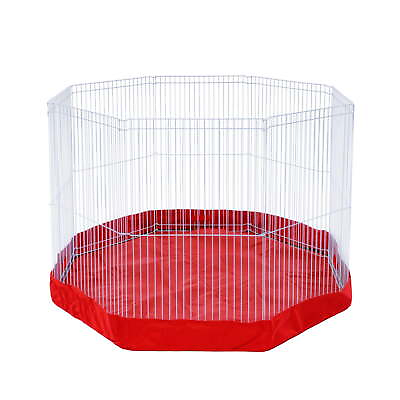 #ad Pet Playpen Fence Kennel Exercise Pen with Cover Mat Small Animal Home Playpen $21.43