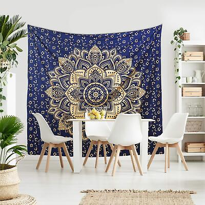 #ad Mandala Tapestry Cotton Indian Hippie Dorm Bohemian Psychedelic Peacock Man... $19.65