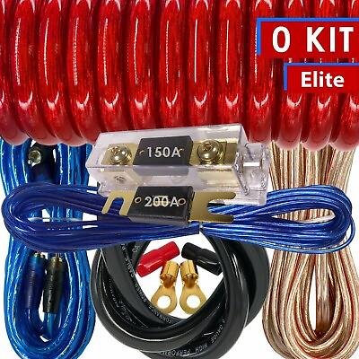 #ad BANK AUDIO UP TO 8000W 0 Gauge Amp Kit Amplifier Install Wiring 0 Ga Car Wires $44.49
