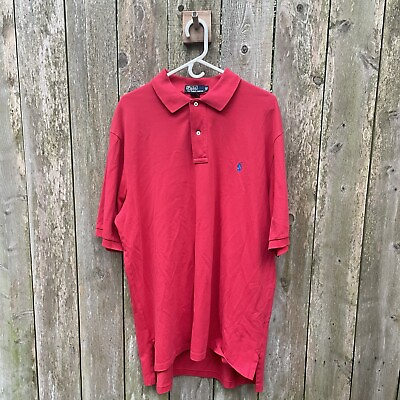#ad Polo by Ralph Lauren Mens XLT Red Polo Shirt Short Sleeve Big amp; Tall Casual $14.99