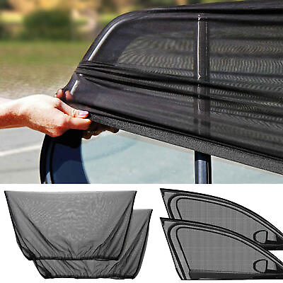 #ad 4X Universal Car Styling Accessories Sun Side Window Shade Curtain Rear Cover $10.79