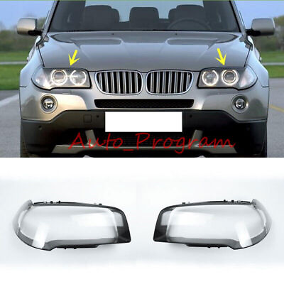 #ad Both Side Headlight Clear Lens Replace Cover Sealant For BMW X3 E83 2006 2010 $243.66
