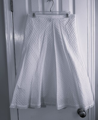 #ad Notations Womens Skirt White A Line Size Medium $16.00