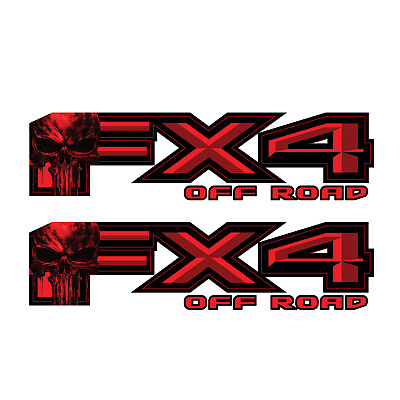#ad FX4 OffRoad Skull Decals Stickers Truck Side Off Road Bed $21.99