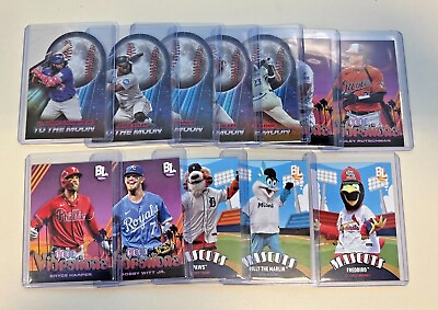 #ad 2024 Topps Big League Good Vibrations To The Moon Mascots Inserts 🔥 🔥 🔥 $0.99