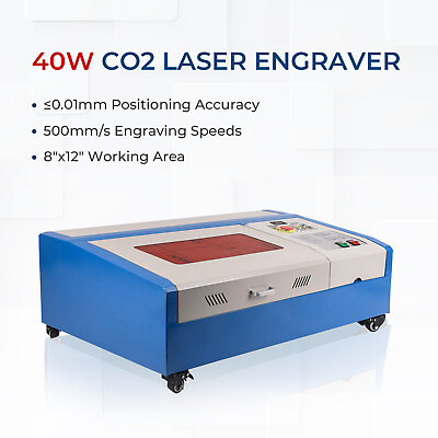 #ad 40W CO2 Laser Engraver 8quot;x12quot; Laser Engraving Machine LED Monitor Display $405.28