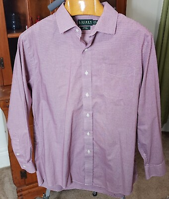 #ad Men#x27;s Pink Lauren Ralph Lauren Slim Fit Button Down Oxford Shirt 17.5 34 35 $18.20