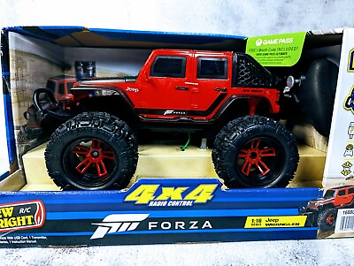#ad Red 4 Door JEEP Rubicon 1:16 Scale 2023 New Bright RC With USB Charging Gamepass $50.00