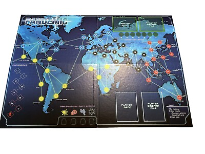 #ad Pandemic Game Board World Map Official Extra Replacement Game Pieces $7.50
