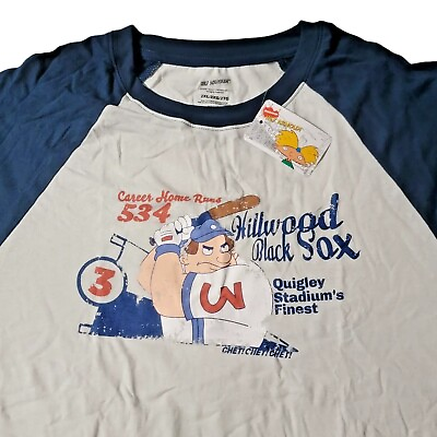 #ad #ad Hey Arnold Shirt Size 2XL Unisex Hillwood Black Sox Adult Nickelodeon Nick Box $19.95