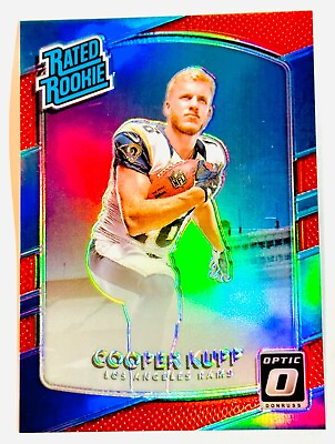 #ad RC RED PRIZM # 99 Cooper Kupp 2017 Optic Los Angeles Rams Rookie Football Card $74.99