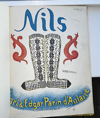 #ad Vintage Nils book By Ingri amp;Edgar Parin d’Ailaire 1948 Doubleday 1st Edition $29.99