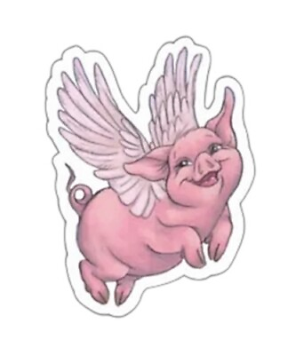 #ad Flying Pig Sticker $2.90