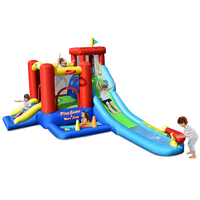 #ad Kids Inflatable Bounce House Castle 9 in 1 Water Slide Park Without Blower $227.99