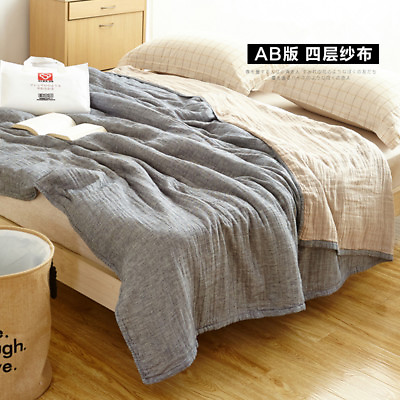 #ad Pure Cotton Gauze Soft Blanket Bed Cover Summer Quilt Towel Sheet Set 79quot; X 90quot; $110.20