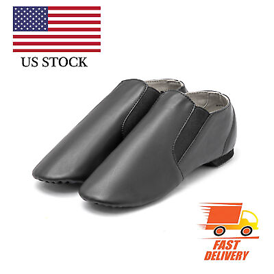 #ad PU Leather Upper Jazz Shoe Slip On for Kid Toddler Girl Boys Dance Shoes $15.99