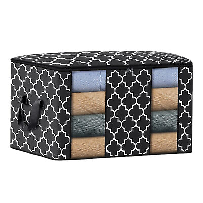#ad S L Storage Bag Box Foldable Stackable Organizer Bins for Clothes Shelf Closet $12.70