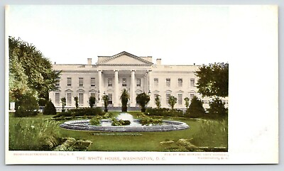 #ad Washington DC White House Front View Fountain c1905 Postcard $8.00