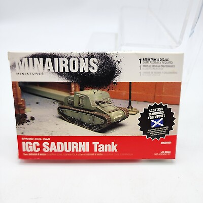 #ad Minairons Spanish Civil War 1:72 IGC Sadurni Tank New Open Box 2OGEV001 $25.95