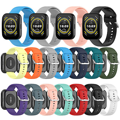 #ad For Amazfit Bip5 22MM Silicone Watch Strap Watch Accessories $5.81