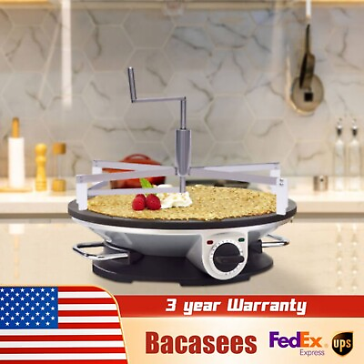 #ad Pancake Maker Batter Spreader Crepe Machine Plate Stainless Steel 40cm Kitchen $68.01