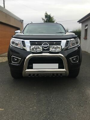 #ad Bull Bar A Bar Jumbo Spot Lamps To Fit Nissan Navara NP300 2016 Low Stainless $413.80