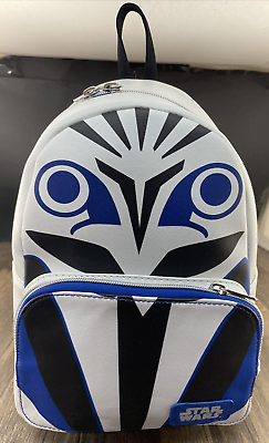 #ad Funko Star Wars Bo Katan Mini Backpack White Blue Zippered Nylon Straps $17.99