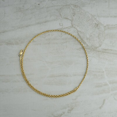 #ad 10k Yellow Gold rope 16quot; with Lobster clasp 1.5mm GN6 $409.00
