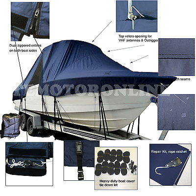 #ad Navy Water Sport Fisher 21#x27; WA Cuddy Hard Top Fishing Boat Storage Cover $359.95