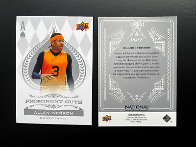 #ad 2022 Upper Deck NSCC ALLEN IVERSON #PC 7 Prominent Cuts NATIONAL EXCLUSIVE Card $3.99