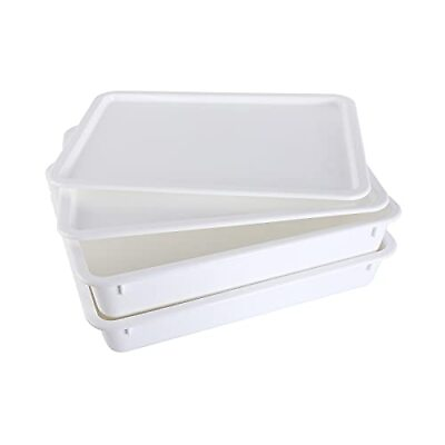 #ad GSM Brands Pizza Dough Proofing Box 17.25 x 13 Inches 2 Trays and 2 Covers $69.12