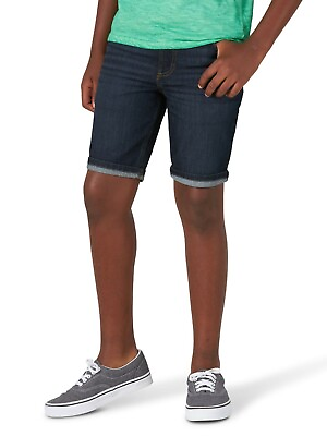 #ad Wrangler Boys Five Pocket Premium Jean Shorts SIZE 16  E9 $10.59
