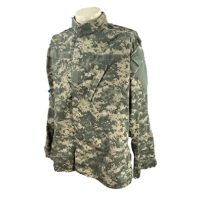 #ad US Army Men#x27;s Combat Uniform Full Zip Digital Camouflage Jacket Coat Medium Long $26.73
