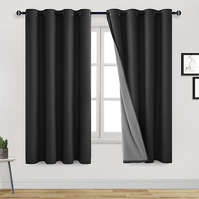 #ad Total Black Out Curtains 63 Length for Bedroom Living Room Nursery Office for Th $49.99