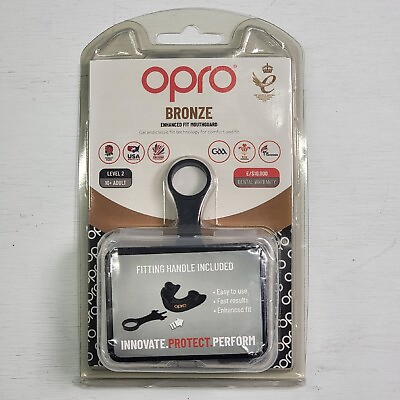 #ad Opro Bronze Enhanced Fit Mouthguard Level 2 10 Adult All Contact Sports New $17.05