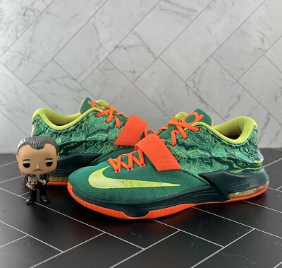 #ad Nike KD 7 Weatherman Size 12 Green Orange Silver OG Low 2015 653996 303 $149.99