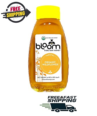 #ad Bloom Honey 100% Pure Organic Honey Raw Unfiltered and Unpasteurized Raw Honey $13.99