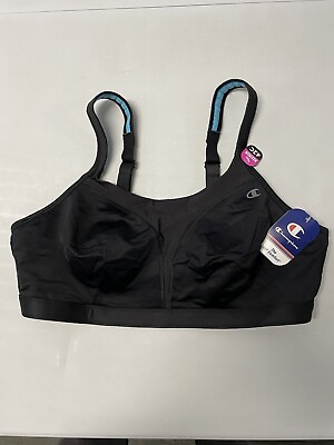 #ad NEW NWT Champion Spot Comfort Double Dry No Wire Black Sports Bra Size 42C $13.99