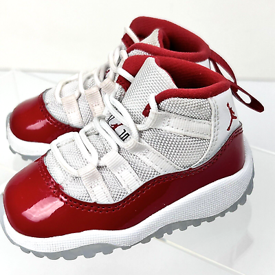 #ad Air Jordan 11 Toddler Size 4C Cherry Red Retro Basketball Shoes 378040 116 $49.00