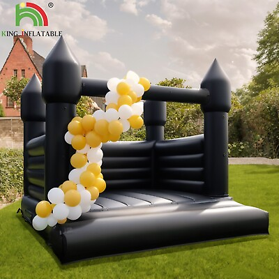 #ad 13x12ft Commercial Inflatable Black Bounce House Bouncy Castle For Party Event $1089.20
