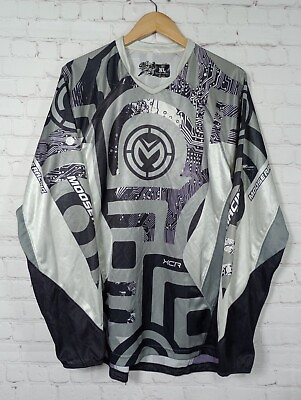 #ad Moose Racing XCR Advanced Racewear Long Sleeve Shirt Jersey Gray Black Size XL $27.00