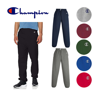 #ad Champion Men#x27;s Cotton Max 9.7 oz. Gym Athletic Sweatpants Workout Jogger Pants $20.79