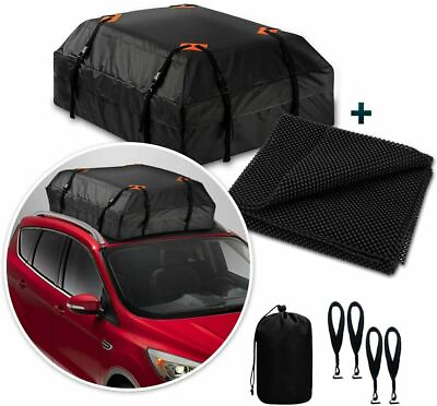 #ad Zone Tech Car Travel Roof Cargo Carrier Bag Protective Rubberized Mat with Hooks $45.99