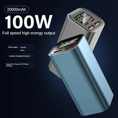 #ad 20000mAh PD100W Fast Charging Power Bank External Battery Portable Charger TypeC $69.99