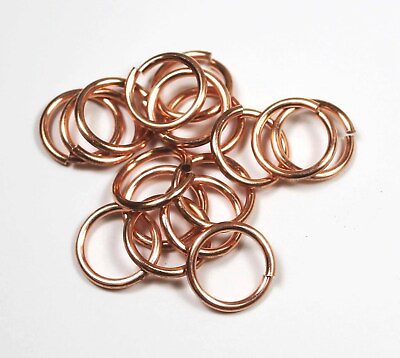 #ad 12 Ga Wire Solid Copper Open Round Jump Ring 10 MM I D Pack Of 25 Made in USA $8.99
