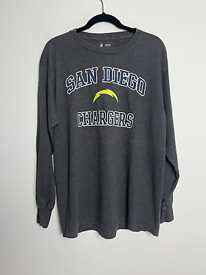 #ad San Diego Chargers T Shirt Gray NFL Team Apparel Large $16.99