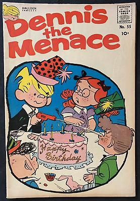 #ad DENNIS THE MENACE #55 Hallden Fawcett 1961 Birthday Issue Original Owner $29.00