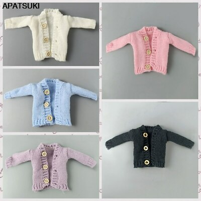 #ad 5pcs lot Fashion Knitted Coat Sweater For 11.5quot; Doll 1 6 Clothes Outfits Top Toy $13.84
