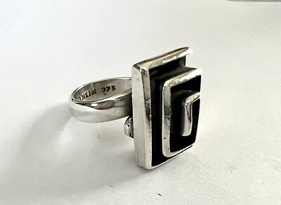 #ad Vintage Solid Sterling Silver Ring Size 8 $35.00