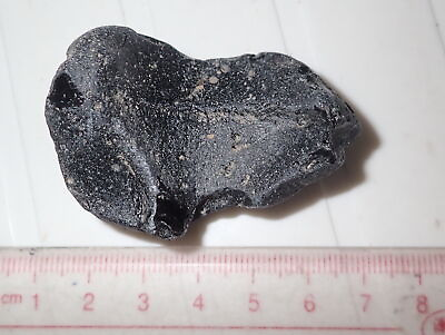 #ad Black Indochinite Tektite Stone from China 31.7 gram 51x35x13 mm $14.00